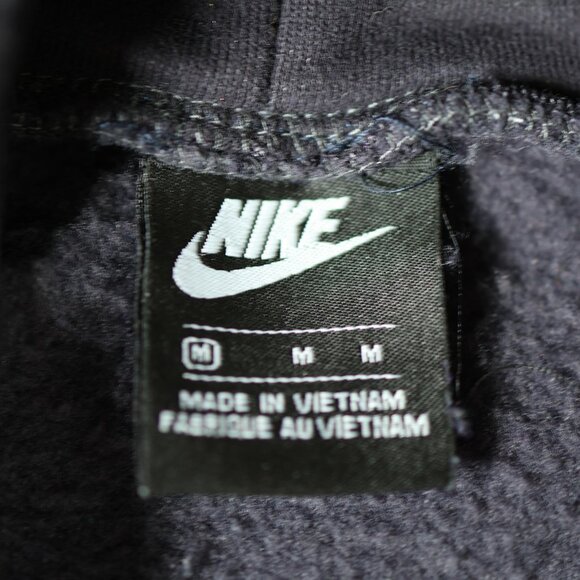 Vintage Nike Center Swoosh Hoodie Mens Medium‎ Navy Blue Pullover Sweatshirt Y2K - Picture 7 of 8